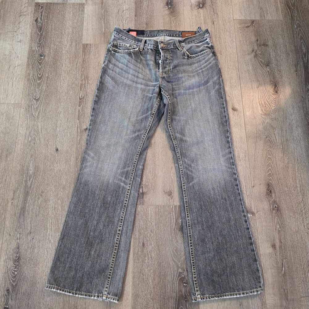 Vintage Y2K Gap 1969 Boot Fit Jeans Mens 34x34 Acid wash Button Fly Cotton